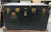 Antique steamer trunk w/ Cunard Line labels