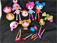 Set of LaLaLoopsy dolls and turtle figures