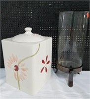 Cookie jar and pillar candle holder