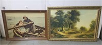 Lot of 2 framed paintings