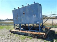 LARGE OIL RACK TANK ON STAND