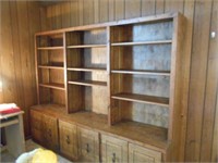 Large Wood Book Case with Adjustable Shelves