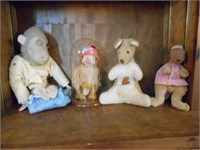 Vintage Stuffed Animals and 1 Dopey