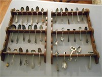 Large Collection of Spoons and Display Shelves
