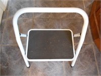 Small Black and White Folding Step Stool