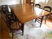 Large Drop Leaf Dinning Table with 6 Chairs