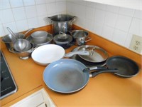 Large Lot of Pots and Pans Mixed Brands