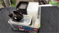 Assorted Take Out Containers & Bins