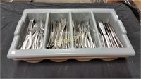 Lg Quantity of Knives w/ 2 Cutlery Trays