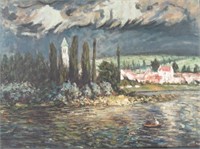 Monet "Landscape with Thunderstorm" Canvas Art