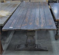 Large Antique Harvest Table - 98.5"l x 43"w x 30"h
