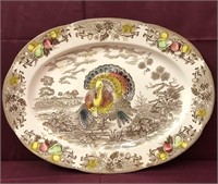 Large Oval Turkey Platter Japan Transferware?