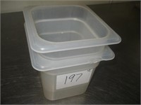 Lot of 2 Plastic Containers