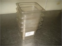 Lot of 5 Plastic Containers