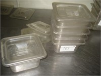 Lot of Six Plastic Food Containers with Lids