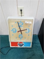 Vintage Pepsi cola plug in clock