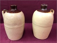 Pair of Stoneware or Pottery Mini Jugs