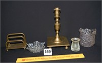 Group Lot - Brass Candleholder, Small Toothpick