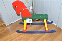Small Child's Wooden Rocking Horse