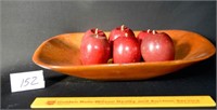 Wooden Bowl w/Wooden Apples
