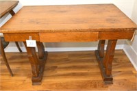 Antique Wooden Desk w/Drawer 42" L X  26 1/2" T X