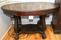 Antique Oval Desk 28 1/2" T X 47 1/2" L X 30" W