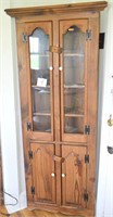 Vintage Wooden Corner Cabinet 68 3/4" T X 29" W