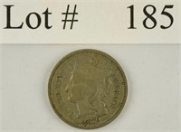 Lot #185 - 1870 3 Cent Nickel