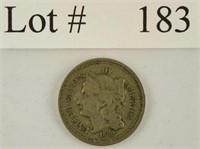 Lot #183 - 1868 3 Cent Nickel