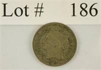 Lot #186 - 1871 3 Cent Nickel