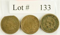 Lot #133 - 1859, 1869 & 1862 Indian Head Cents