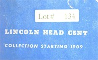 Lot #134 - Partial Lincoln Wheat Cent Binder: