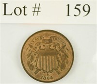 Lot #159 - 1864 Two Cent Piece