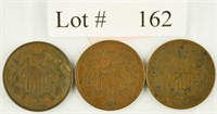 Lot #162 - 1864/65/66 Two Cent Pieces