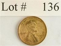 Lot #136 - 1909-S Wheat Cent