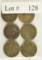 Lot #128 - 6 Indian Head Cents: Dates 1859-1864