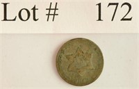 Lot #172 - 1852 3 Cent Silver