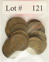 Lot #121 - 15 Indian Head Cents: 1890, 93, 98,