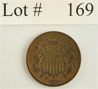 Lot #169 - 1870 Two Cent Piece
