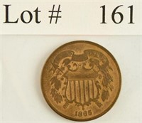 Lot #161 - 1865 Two Cent Piece