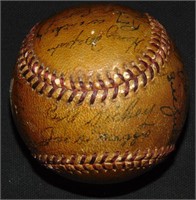 1946 Yankee Team Signed Keller Home Run Ball.