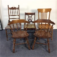 Lot of 5 Miscellaneous Chairs