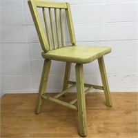 Vintage Yellow  Painted Chair