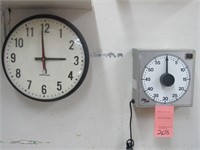 Large Wall Timer & Metal Clock