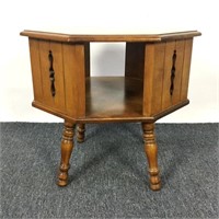 Maple Octagon Swivel End Table