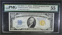 1934A $10 SILVER CERTIFICATE N. AFRICA