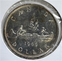 1946 CANADA DOLLAR  CH.BU SEMI-PL