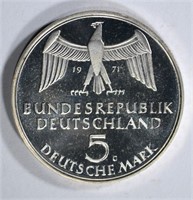 1971 GERMANY 5 MARK GEM PROOF