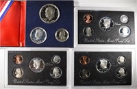 U.S. SILVER PROOF SETS; 2-1997, 1996, 1976 3pc