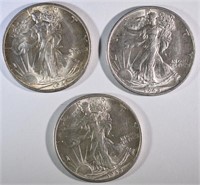 3-1945-S WALKING LIBERTY HALVES CH BU BETTER DATE